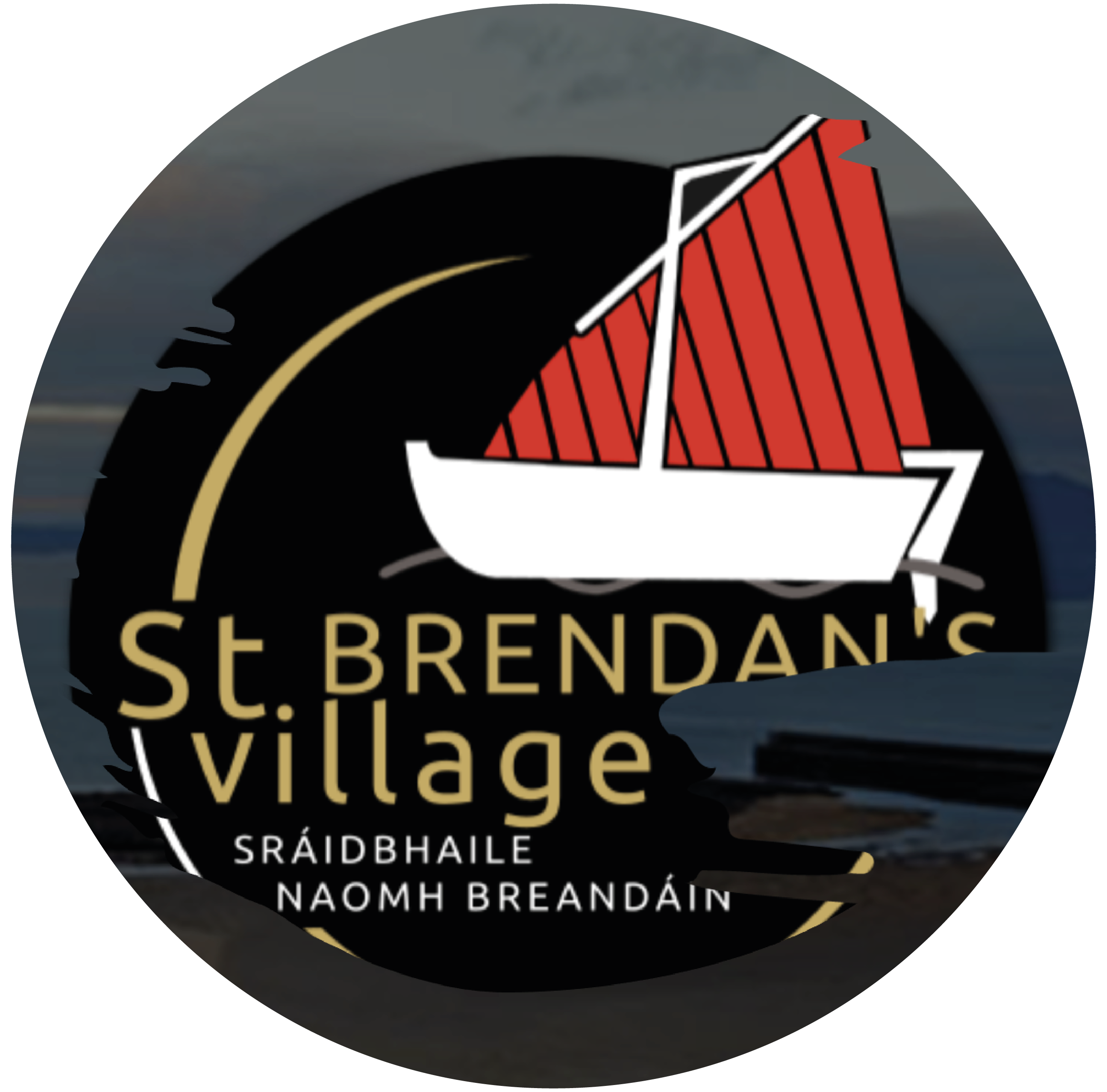 Logo of St Brendan's Village, Mulranny. It features an image of a sailboat.